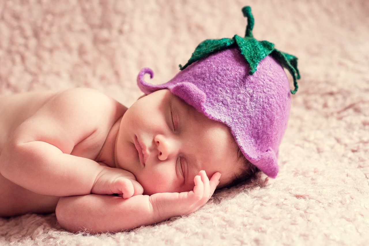 A sleeping newborn